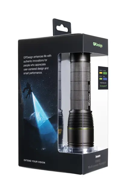 GP Design PSR52 oppladbar lommelykt 1050 Lumen 