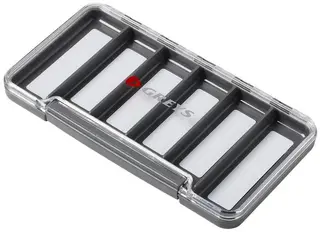 Greys Slim Waterproof Fly Box 6 Rom Vanntett flueboks