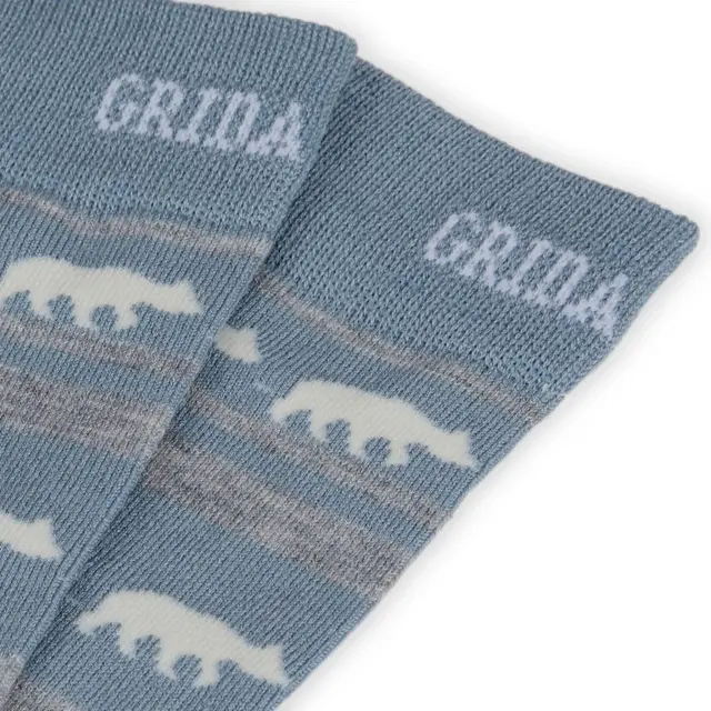 Gridarmor Striped Bear Merinosocks 36-39 Blue Shadow 