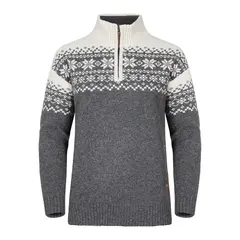 Gridarmor Sn&#248;krystall Half Zip Ullgenser Melange S