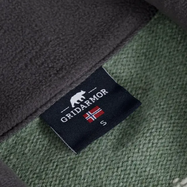 Gridarmor Snøkrystall Half Zip Ullgenser White/Green S 