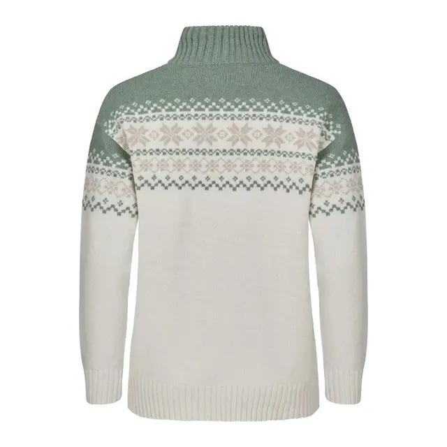 Gridarmor Snøkrystall Half Zip Ullgenser White/Green S 