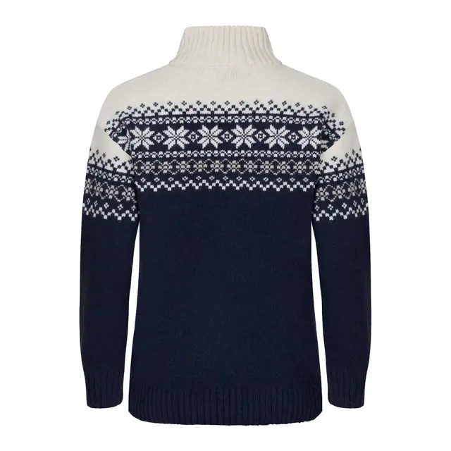 Gridarmor Snøkrystall Half Zip Ullgenser Navy/White S 