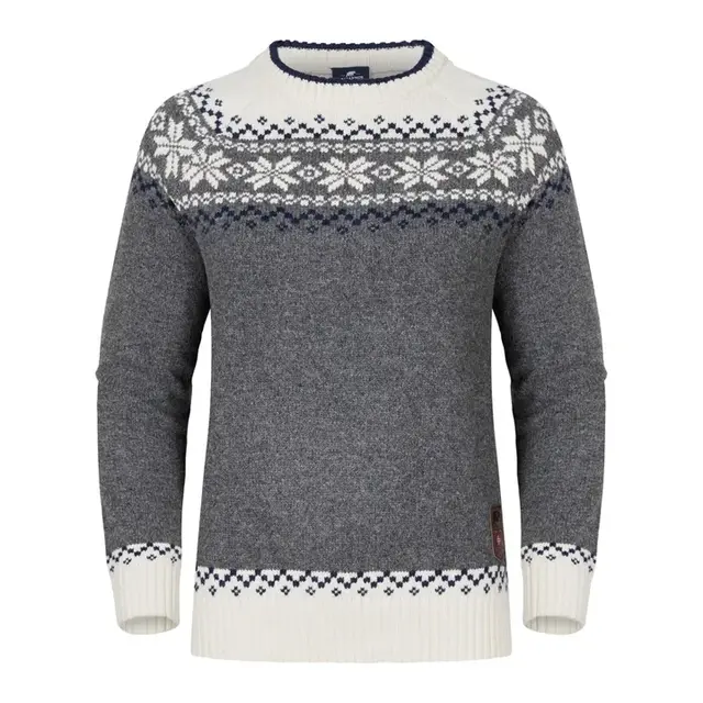 Gridarmor Snøkrystall Round Neck Grå S 