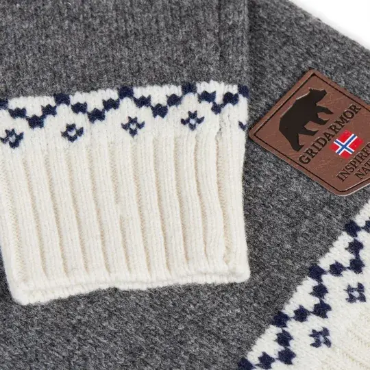 Gridarmor Snøkrystall Round Neck Grå S 