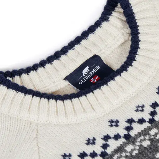 Gridarmor Snøkrystall Round Neck Grå S 