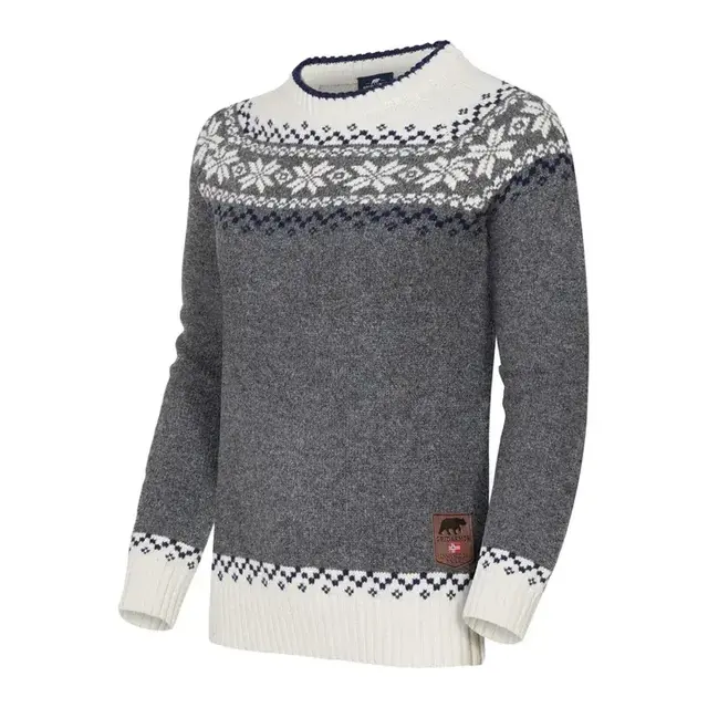 Gridarmor Snøkrystall Round Neck Grå S 