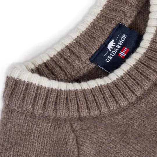 Gridarmor Snøkrystall Round Neck Gray S Ullgenser til herre fra Gridarmor 