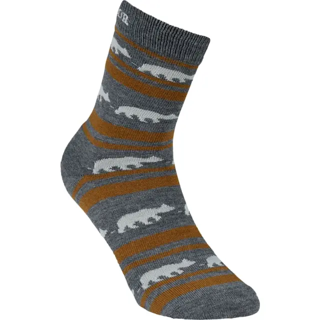 Gridarmor StripedBear Merino Socks 36-39 Grey/beige/white 