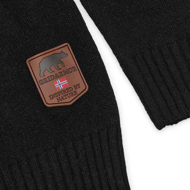 Gridarmor Snøkrystall Hz Ullgenser M L Black/white 