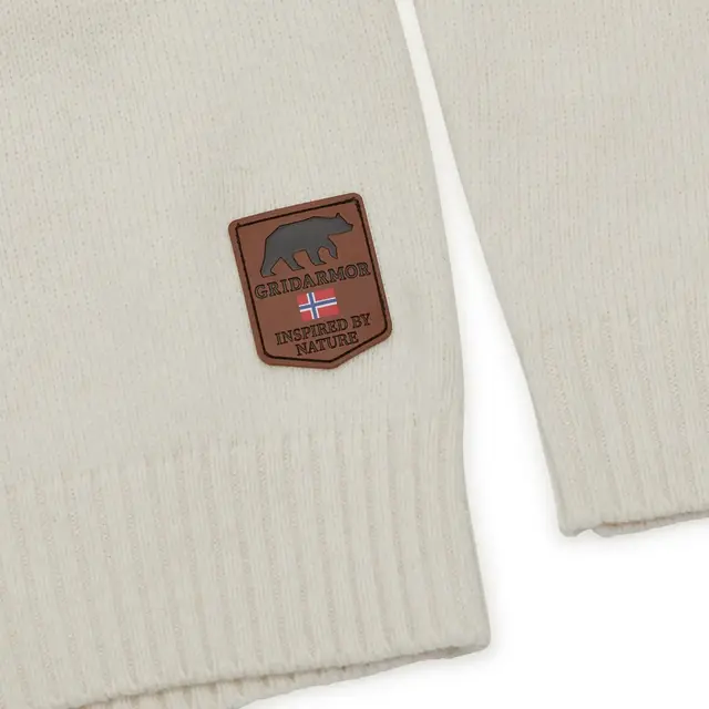 Gridarmor Snøkrystall Hz Ullgenser W L White/Dk. grey/Lt. grey 