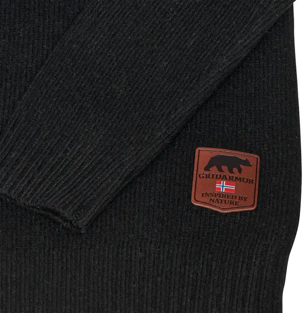 Gridarmor Wmn Snøkrystall Round Neck L Black/white, dame 