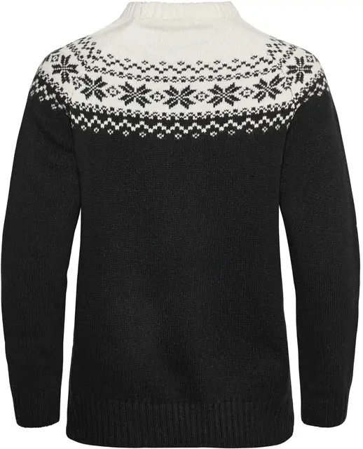Gridarmor Wmn Snøkrystall Round Neck L Black/white, dame 