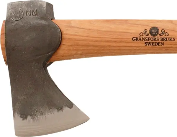 Gränsfors Stor Klyveøks 70cm Eggbeskytter av vegetabilsk garvet skinn 