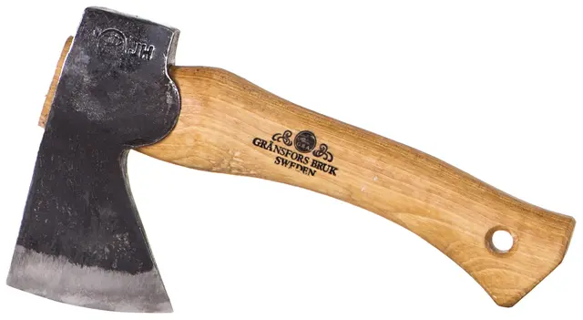 Gränsfors Håndøks "Kubben" Liten praktisk øks i tursekken 