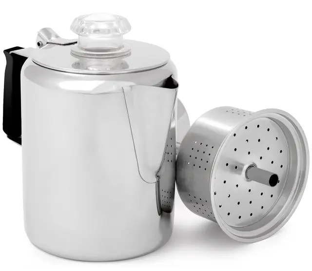 GSI Glacier 3 cup Perculator i stål Solid og stilig rustfri perkulator 