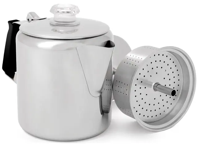 GSI Glacier 6 cup Perculator i stål Solid og stilig rustfri perkulator 