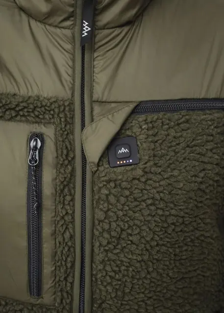 Heat Experience Pile Fleece Unisex XS Olive Green 