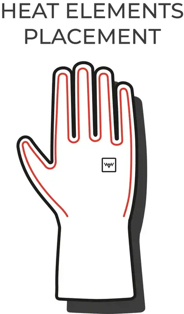 HeatX Heated Nordic Gloves Black XS Lett og allsidig varmehanske 
