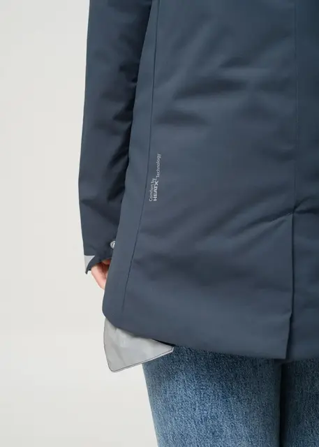 HeatX Heated Oslo Coat Womens Navy XS Allsidig jakke med elektrisk varme 