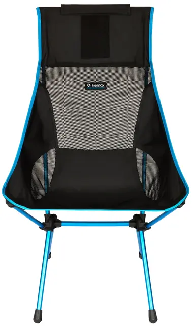Helinox Sunset Chair Black/Cyan Blue Høy og komfortabel stol 