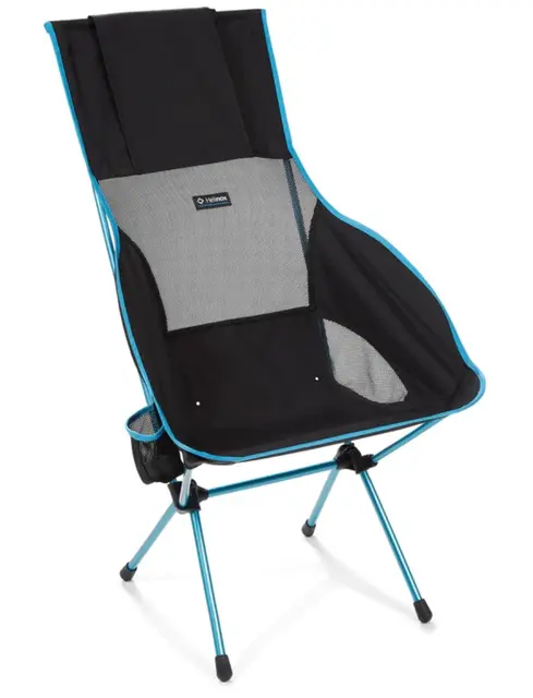 Helinox Savanna Chair Black/Blue Stol med høy rygg og bredere sete 