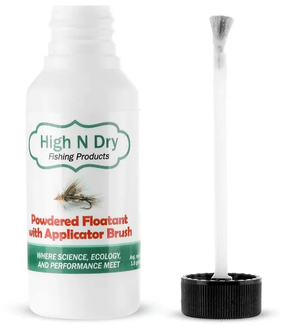 High N Dry Powdered Floatant with Brush Pulver impregnering for tørrfluer 