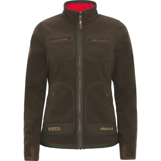 Härkila Kamko fleece Women Brown/Red S 2 jakker i 1 