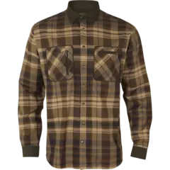 H&#228;rkila Pajala Skjorte Beige w/brown M Rutete skjorte i 100% bomull