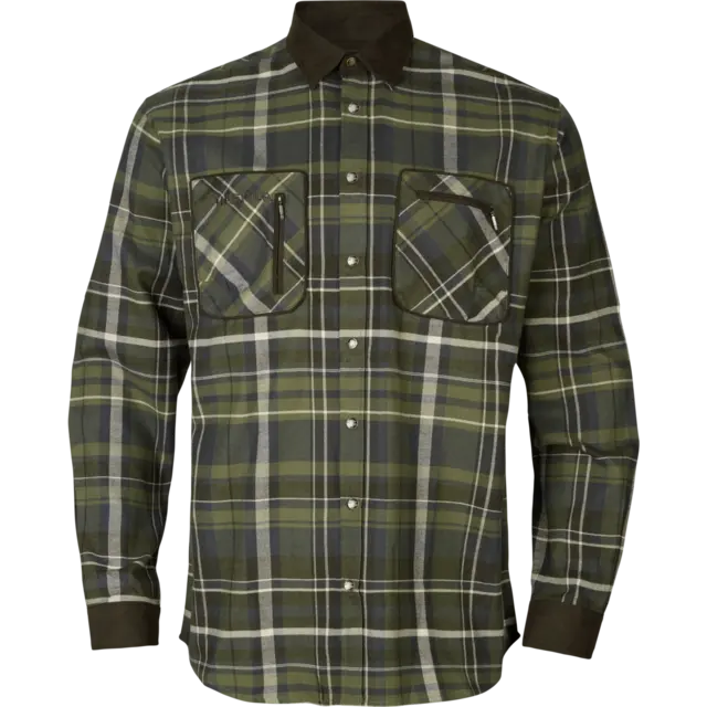 Härkila Pajala Skjorte Olive check M Rutete skjorte i 100% bomull 