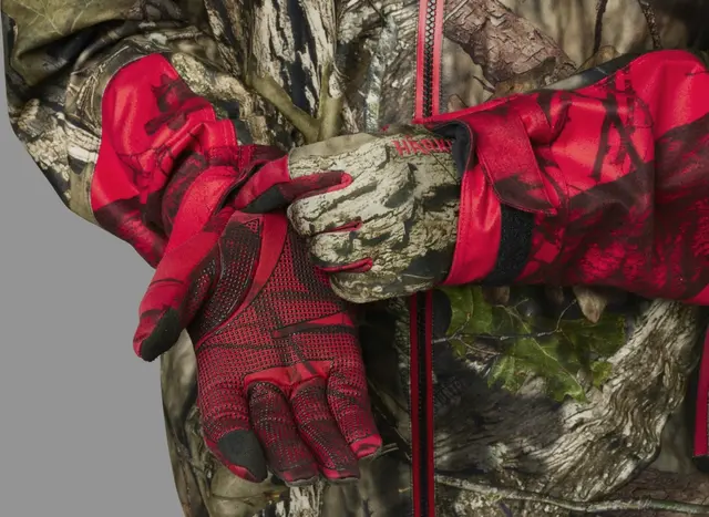 Härkila Moose Hunter 2.0 fleecehansker M MossyOak Break-Up Country/MossyOak Red 