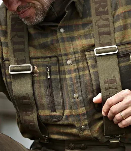 Härkila Carl-Eric Seler grønn m/klips Ekstra brede seler 