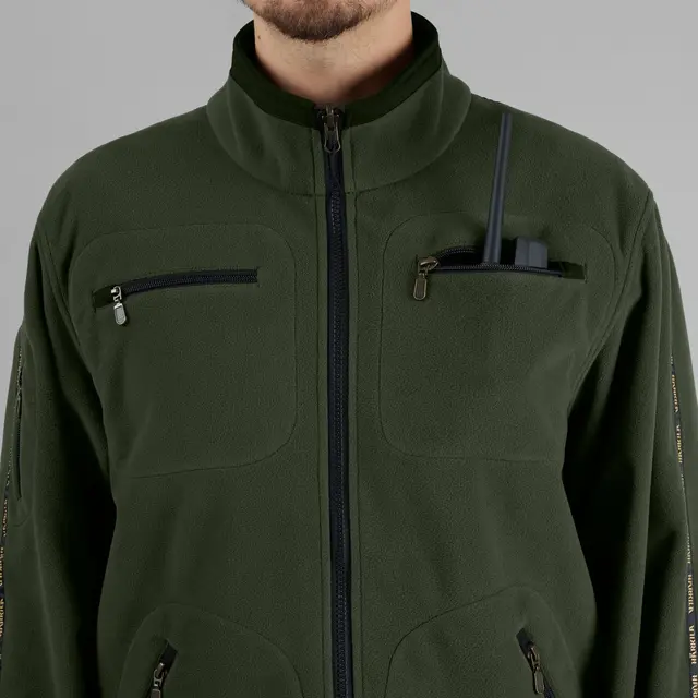 Härkila Kamko fleecejakke Grey/Green M Vendbar fleecjakke med Windstopper 