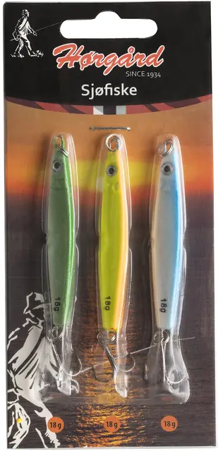 Hørgård Sjøfiske sluksett 3-pack 18g Sluksett med tre klassiske sildesluker 