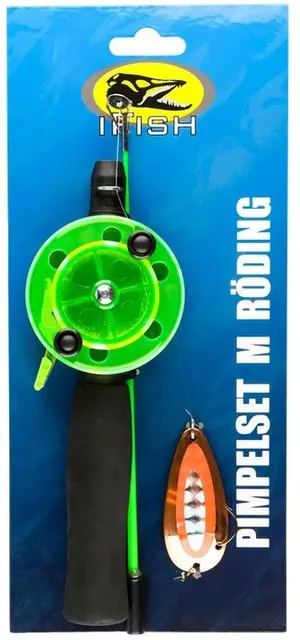 iFish Pimpelset M Lime Röding Isfiskesett røye 