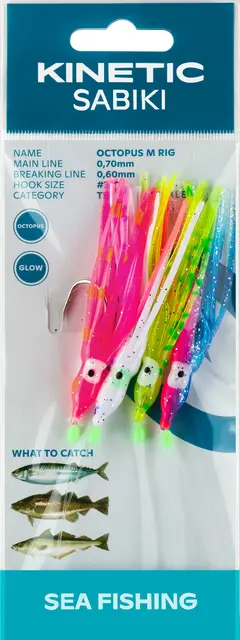 Kinetic Sabiki Octopus M #3/0 Pink/Blue 