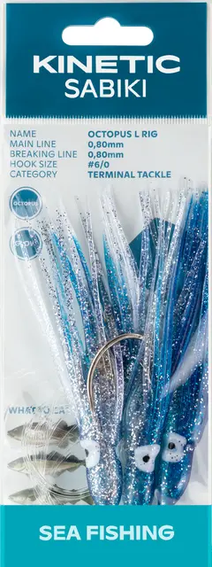 Kinetic Sabiki Octopus L #6/0 Blue/Red 