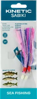 Kinetic Sabiki Flasher UV #7/0 Purple/Pink/Silver