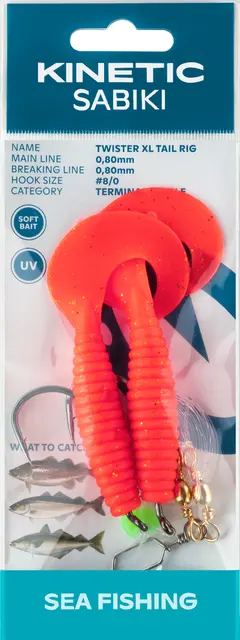 Kinetic Sabiki Twister XL Tail #8/0 Blue/Silver 