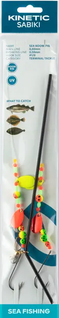 Kinetic Sabiki Sea Boom #1/0 Fire Tiger 