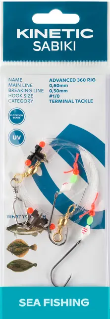 Kinetic Sabiki Advanced 360 #1/0 Pink/Green 