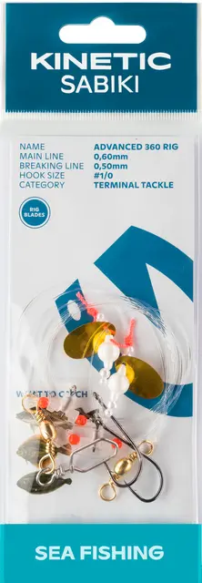 Kinetic Sabiki Advanced 360 #1/0 Pearl 