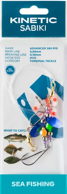 Kinetic Sabiki Advanced 360 #1/0 Pink/Green 