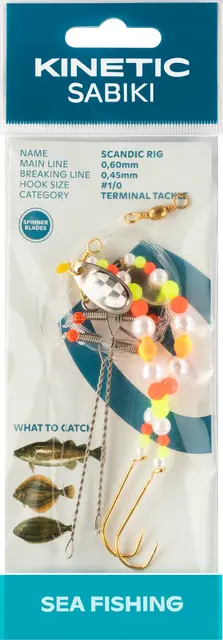 Kinetic Sabiki Scandic #1/0 Pearl/Blue 