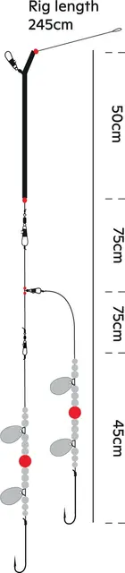 Kinetic Sabiki Sea Boom #1/0 Clown 