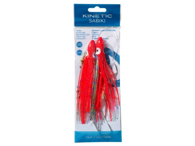 Kinetic Sabiki Octopus Lightstick #6/0 Red/Blue 