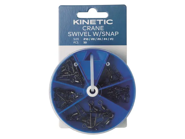 Kinetic Crane Swivel w/Snap Assortment 30pk 