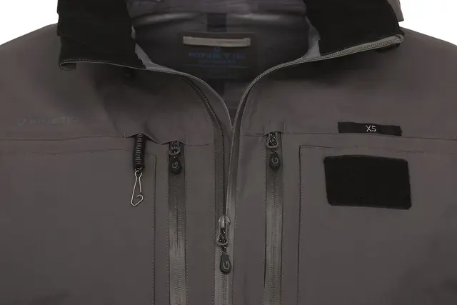 Kinetic X5 Jacket Carbon stone S Vadejakke laget for sportsfiskere 