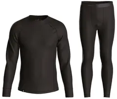 Kinetic Base Layer Set Black S Perfekt fukttransporterende undert&#248;ysett