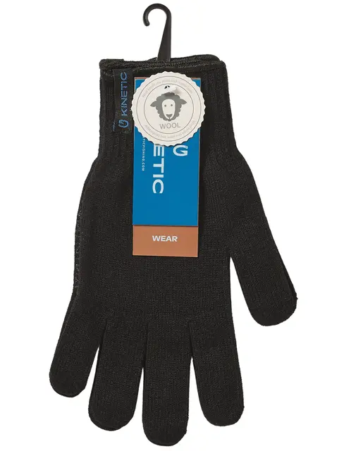 Kinetic Merino Wool Glove Black One size Tynne merinoull hansker 